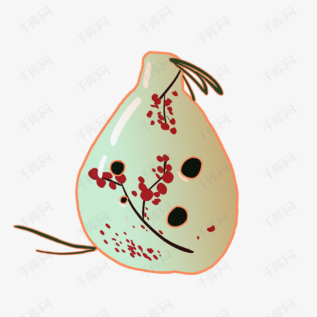 陶笛乐器卡通插画