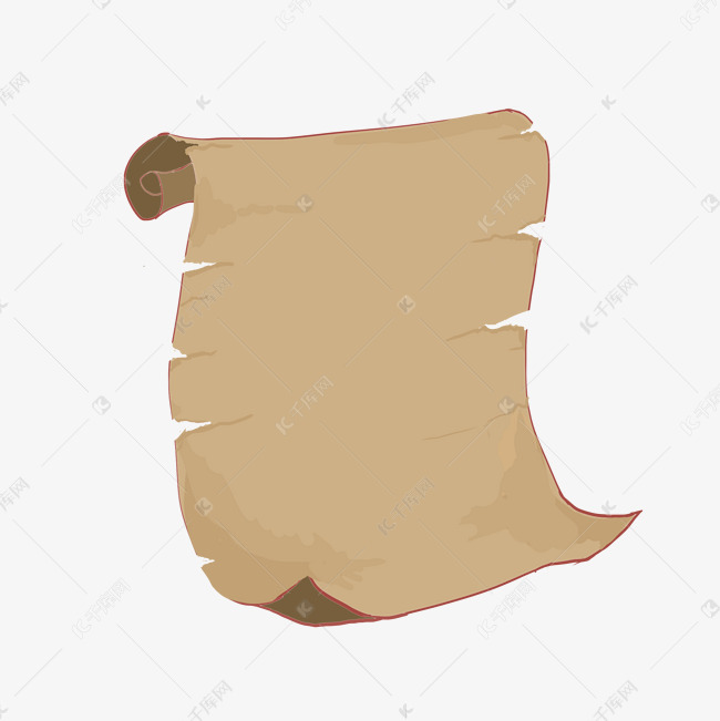 古老的羊皮纸张插画