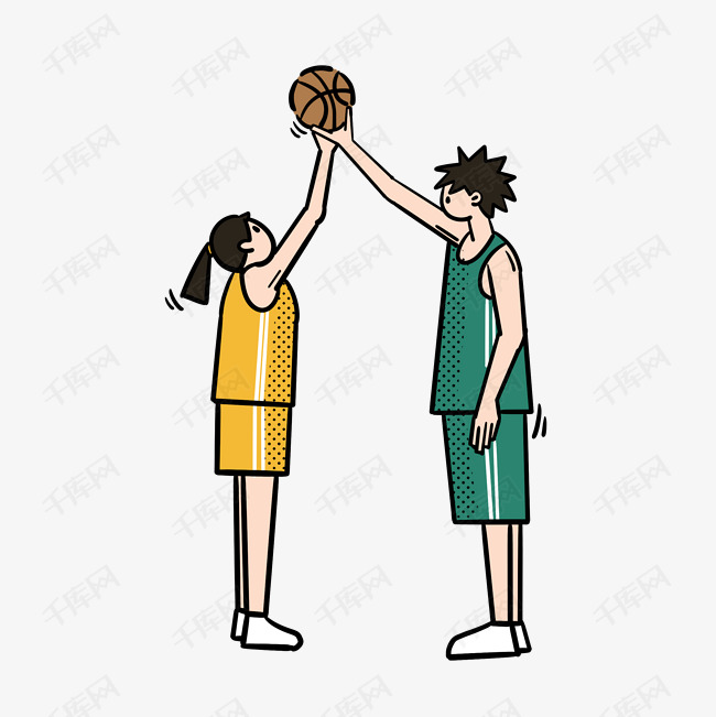 打篮球情侣