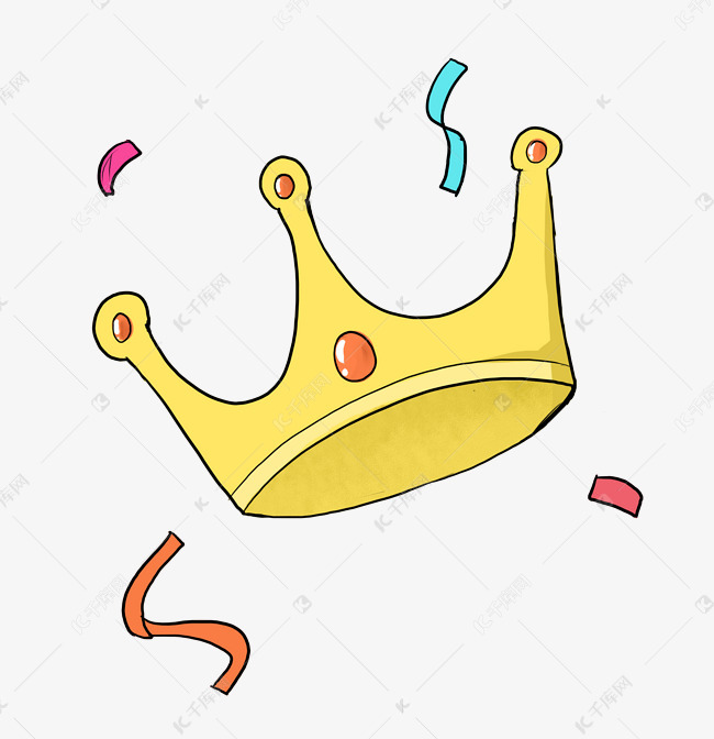 生日皇冠卡通插画