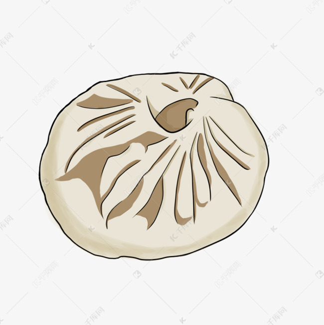 面点小吃灌汤包插画