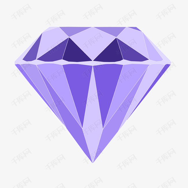 钻石卡通扁平风矢量图案装饰紫色情人节情侣恋人素材图片免费下载-千