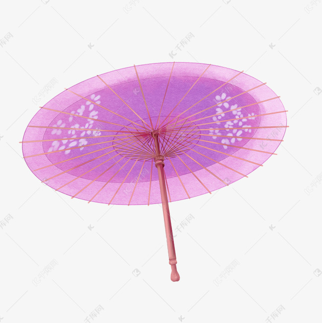 唯美古风手绘油纸伞