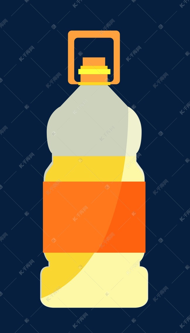 桶装食用油卡通插画
