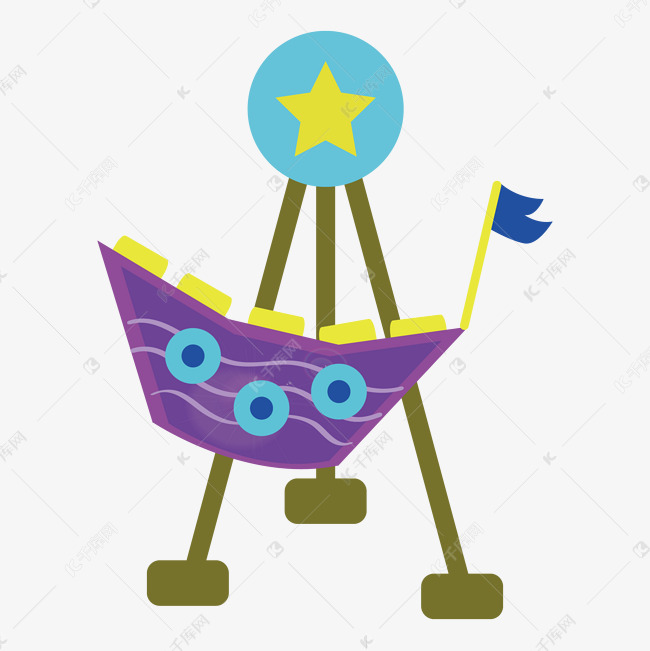 好玩海盗船儿童节素材图片免费下载-千库网