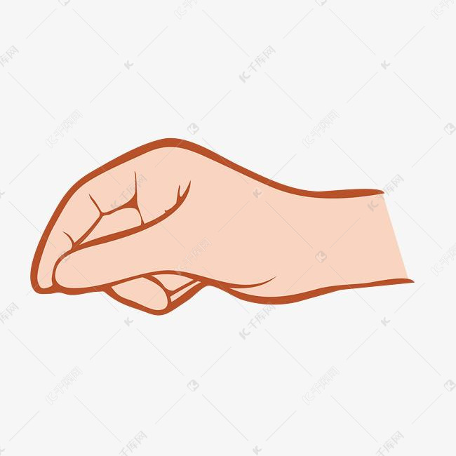 捏住手势卡通插画