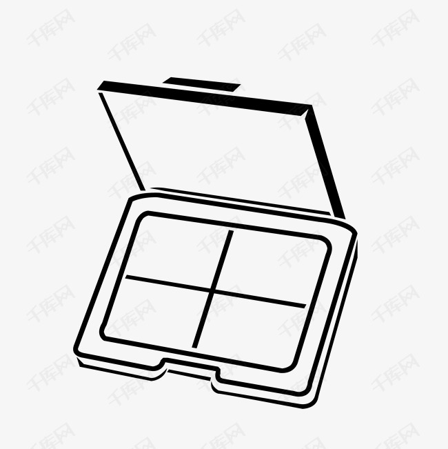 美容美妆眼影插画