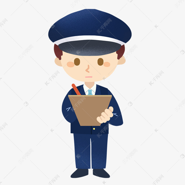 做笔录的警察免抠png素材
