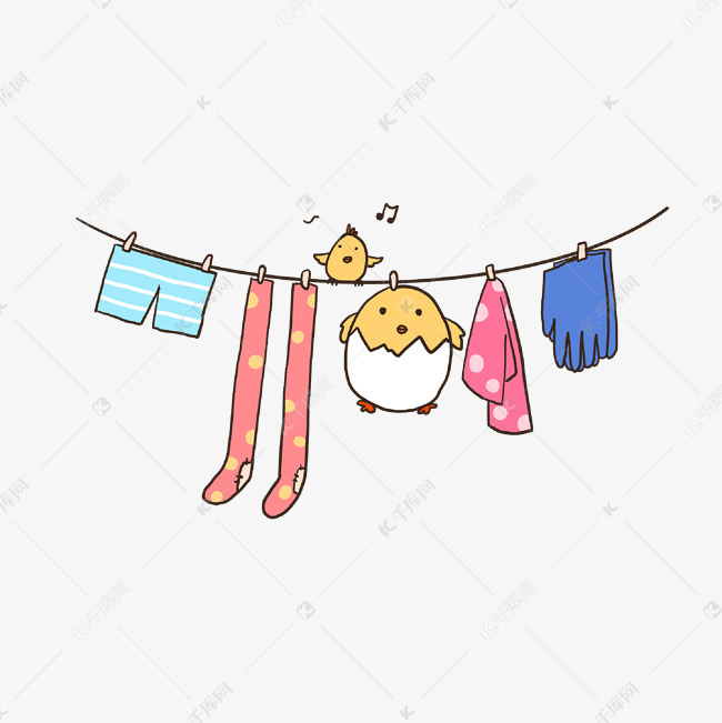 可爱卡通挂衣服