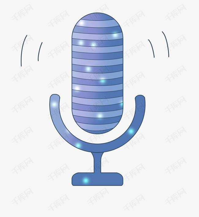 蓝色动感话筒