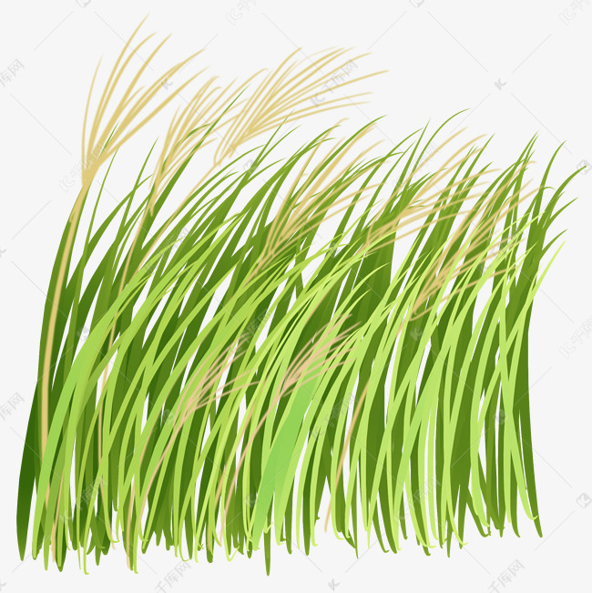 被风吹动的草丛卡通素材下载素材2019-03-20发布,千
