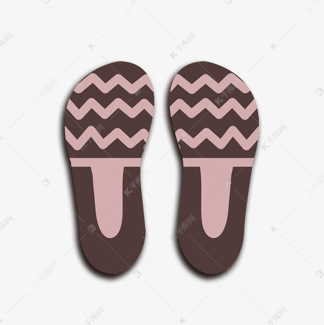 咖色鞋底脚印插图