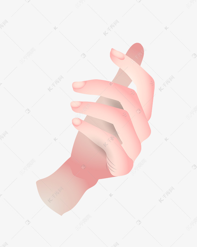 矢量免扣卡通手指