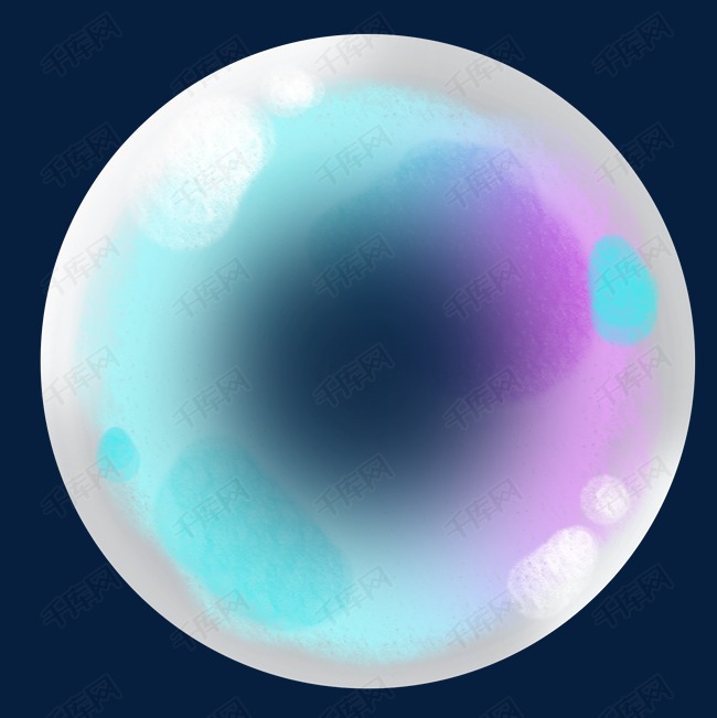 彩色泡泡吹泡泡插画