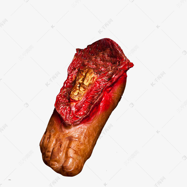 红色血肉模糊的脚元素