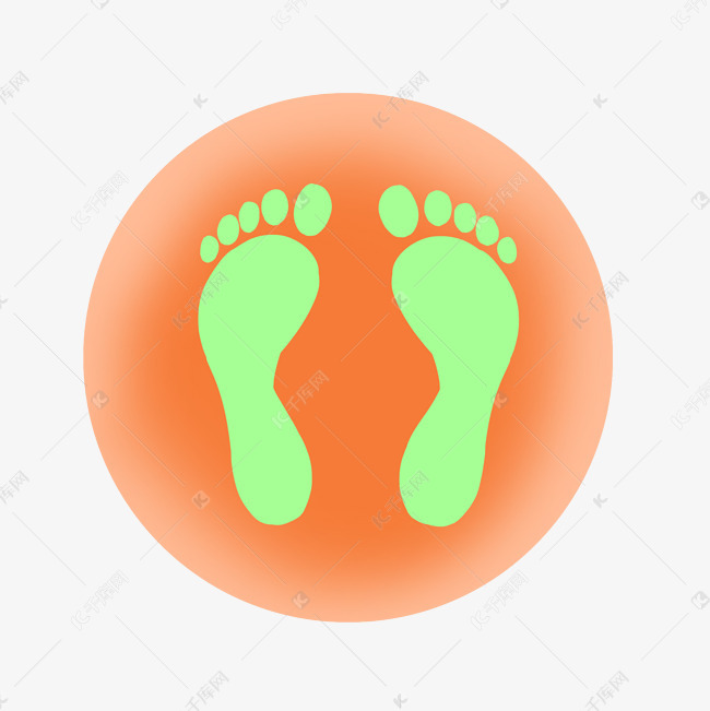 动物足迹图案浅绿色脚印
