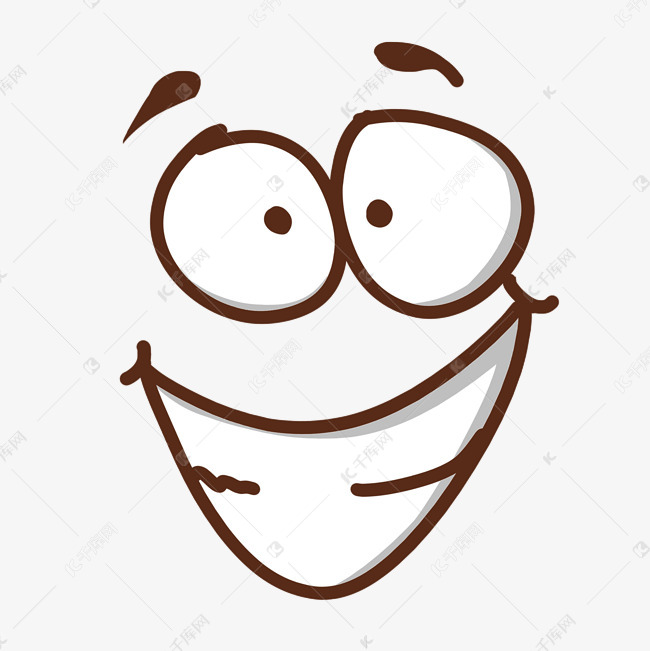 大眼微笑卡通插画