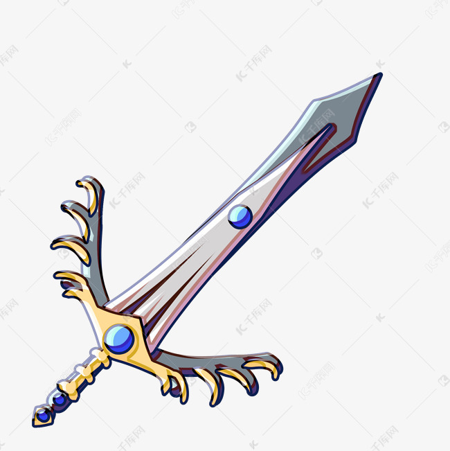 漂亮宝剑卡通插画