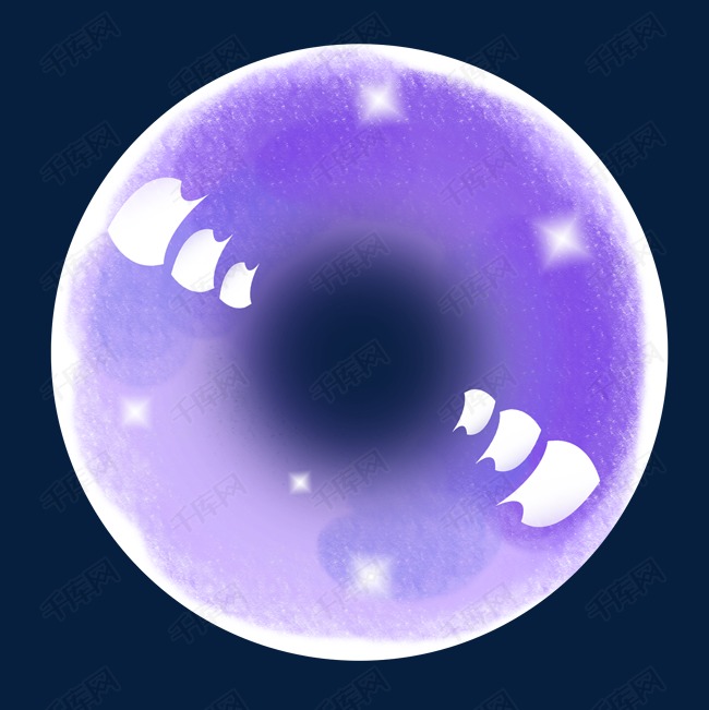 美丽的紫色气泡插画