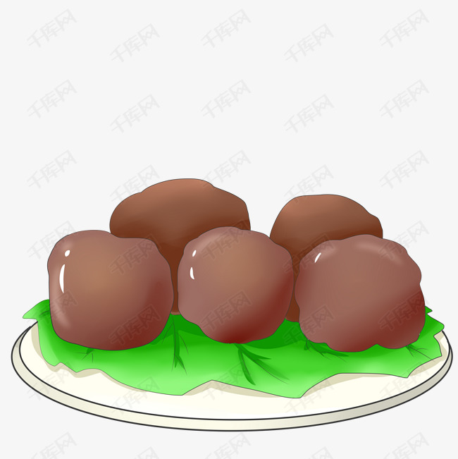 棕色的肉丸子插图