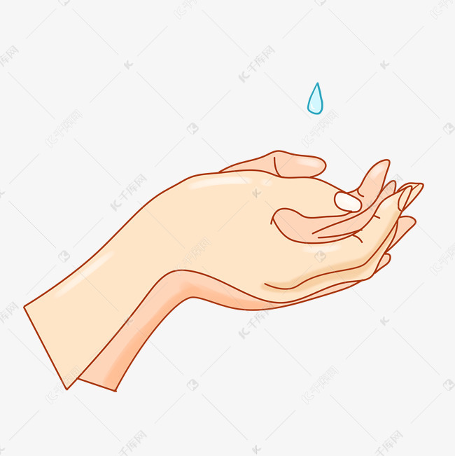 双手接一滴水手势