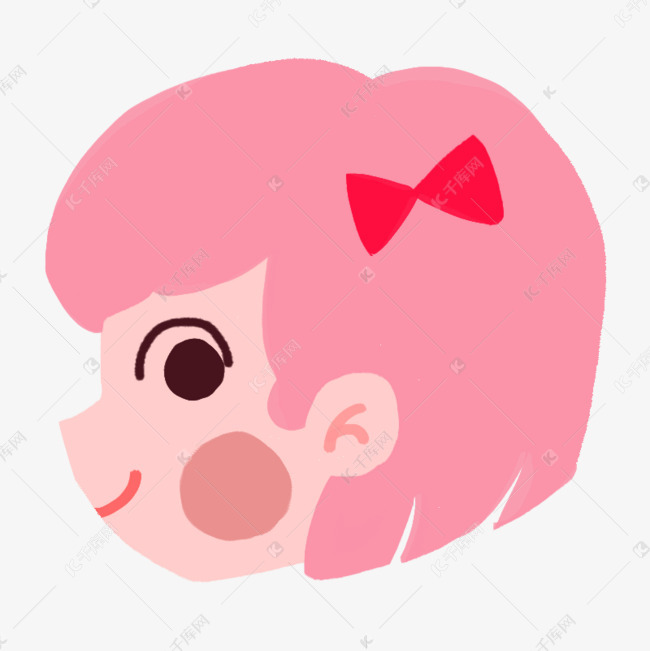 微笑的侧脸小女孩