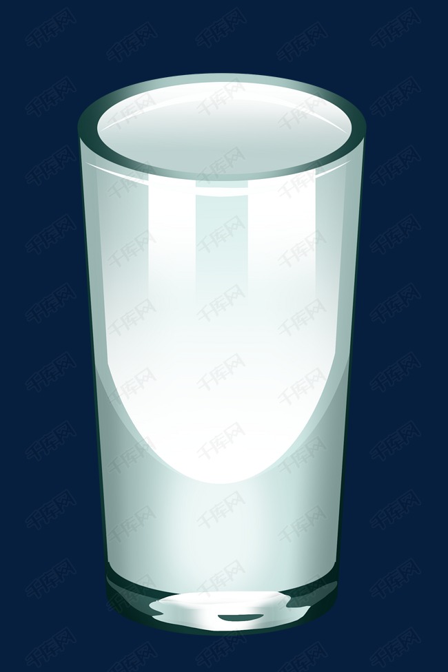 透明牛奶杯水杯插画