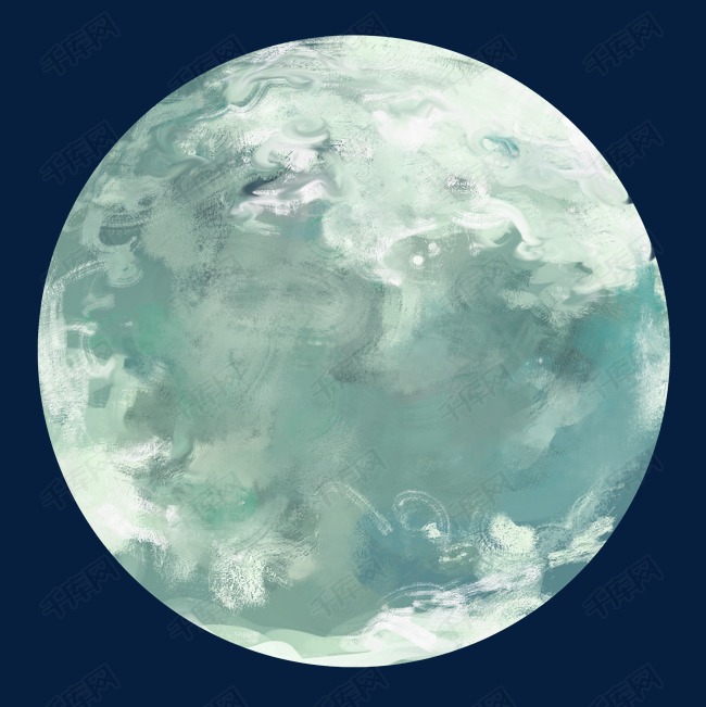 漂亮的星球月球插画