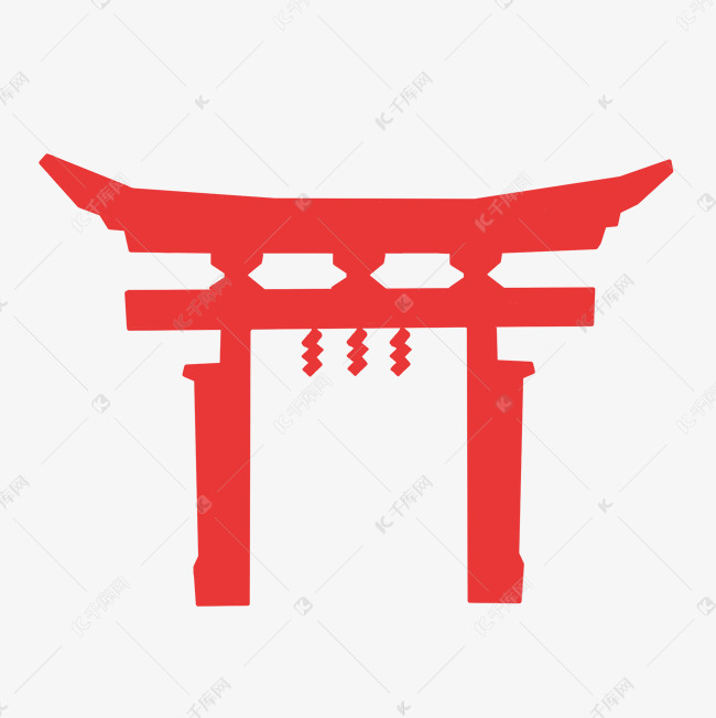 日本鸟居剪影png