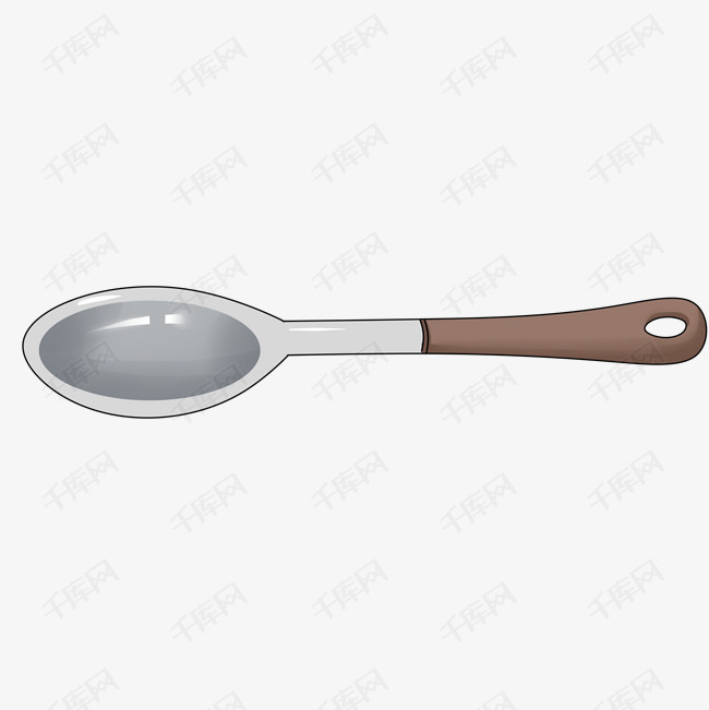 塑料勺子卡通插画