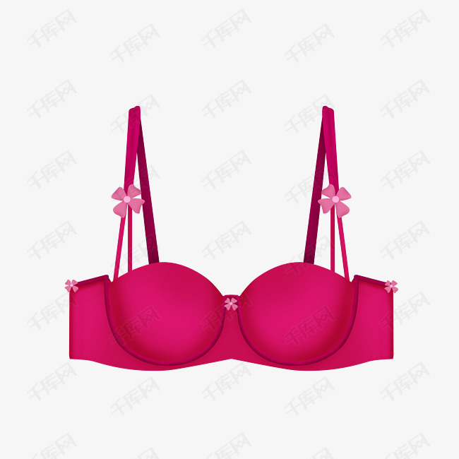 红色内衣装饰插画