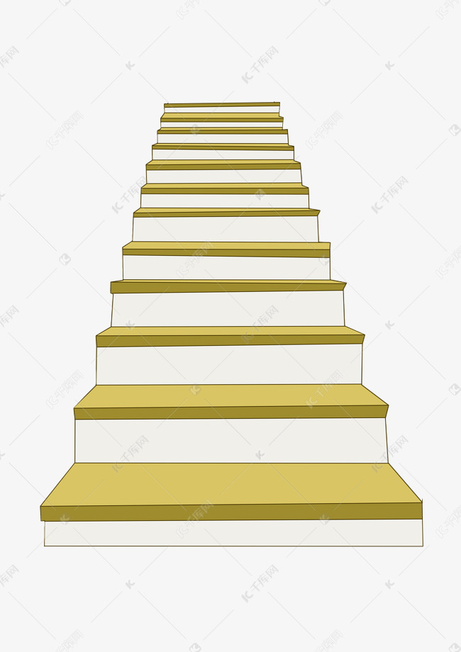 白色的楼梯的插画