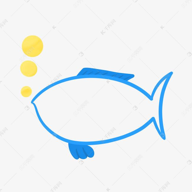 鱼形边框图片