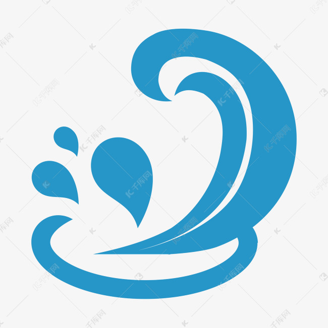 卡通扁平水花浪花装饰