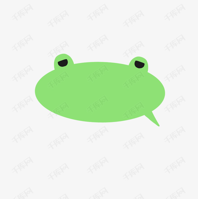 可爱青蛙动物气泡