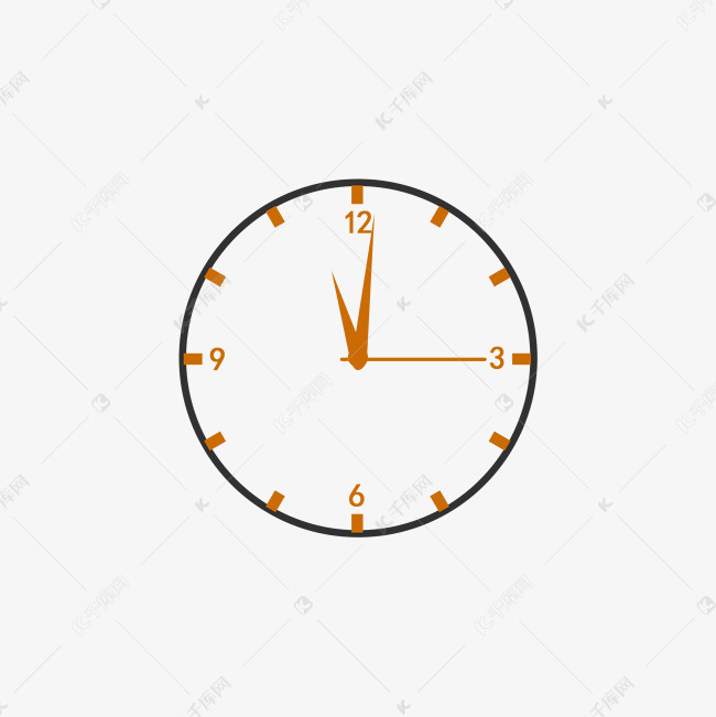 平面时钟png素材