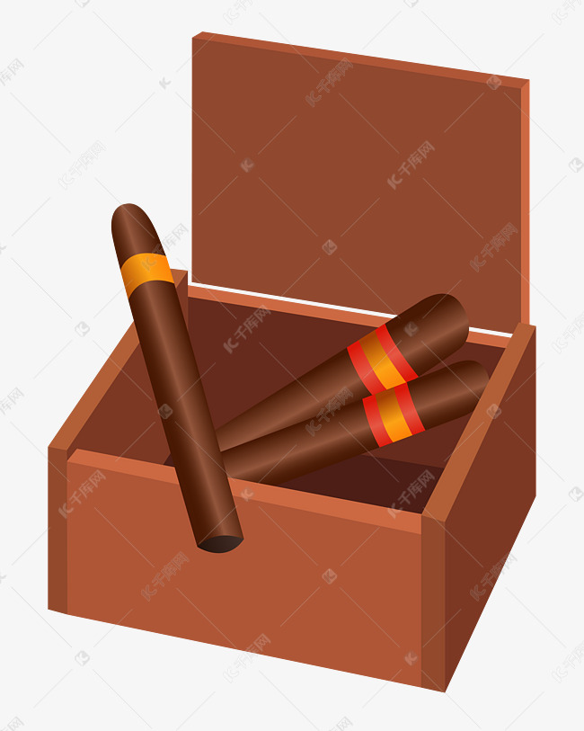 矢量免扣卡通雪茄