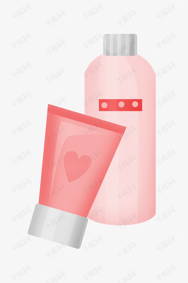 美容美妆洗面奶插画