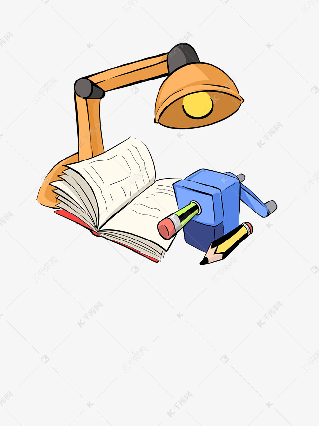 卡通手绘文具组合png