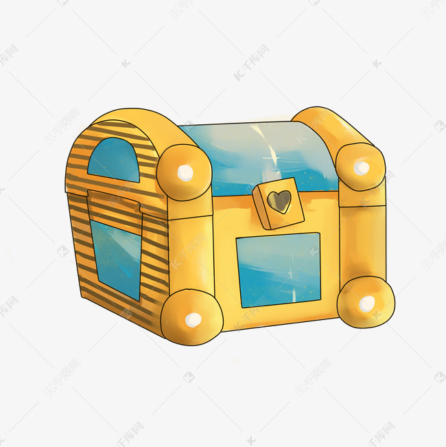 宝箱装饰卡通插画