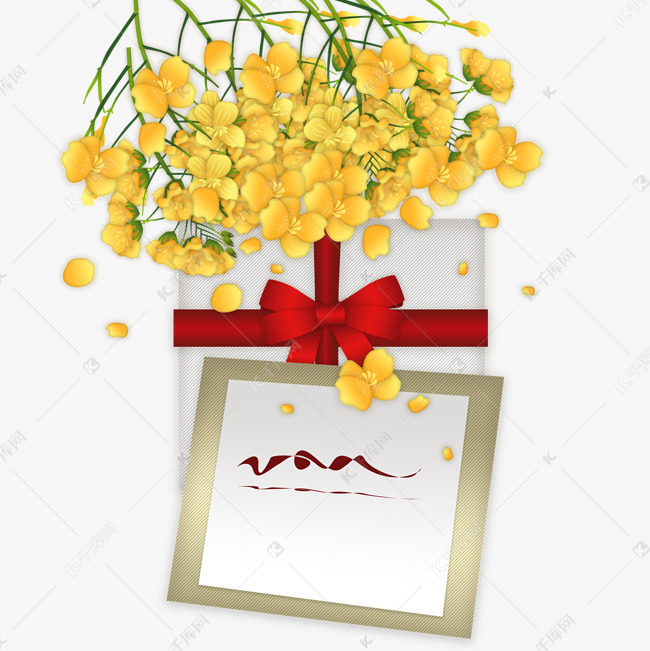 油菜花踏春花季油菜花贺卡