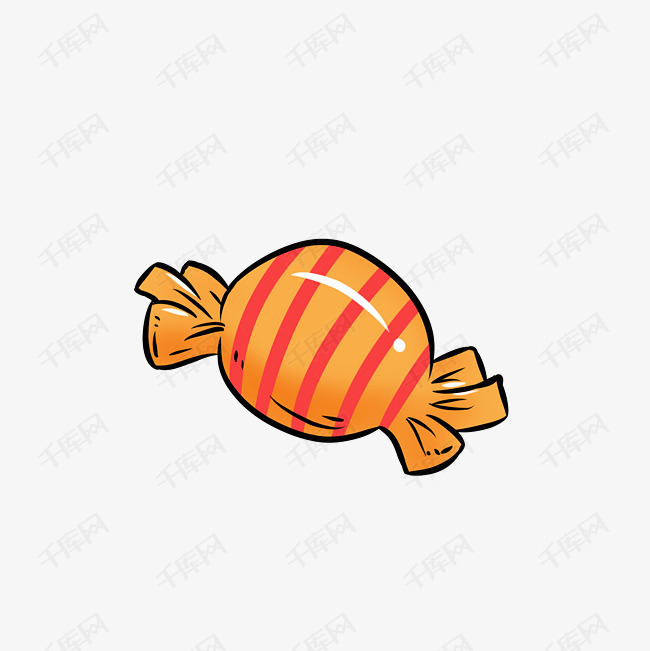 卡通黄色的零食糖果