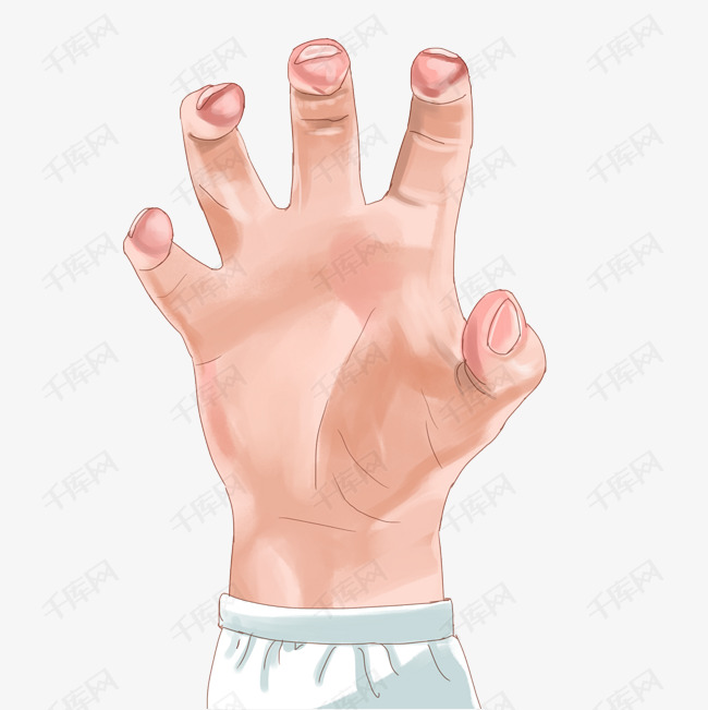 抓手插图创意装饰