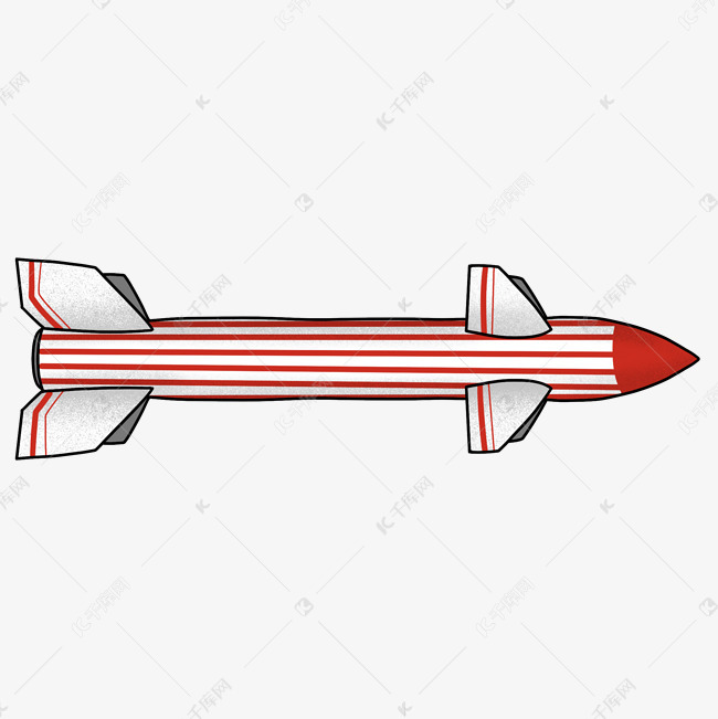 红白色的导弹素材图片免费下载-千库网