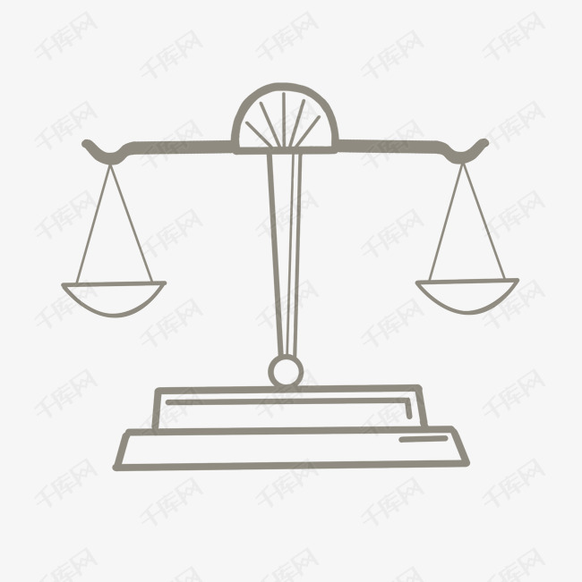 线条平面天平png