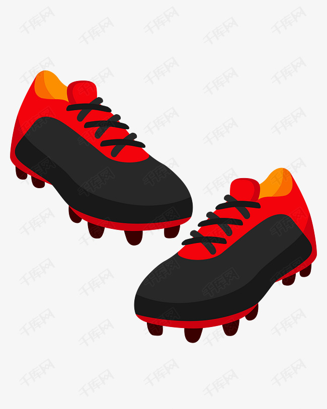 矢量卡通世界足球日足球鞋