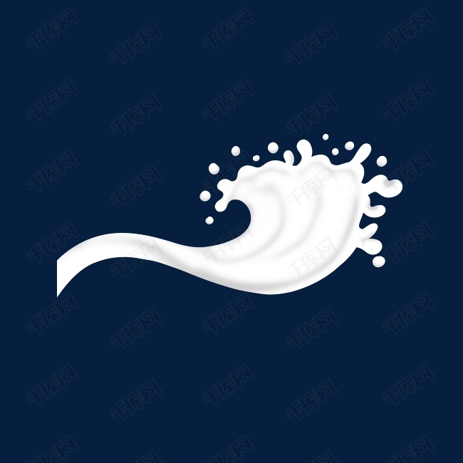 倒出的牛奶飞溅插画