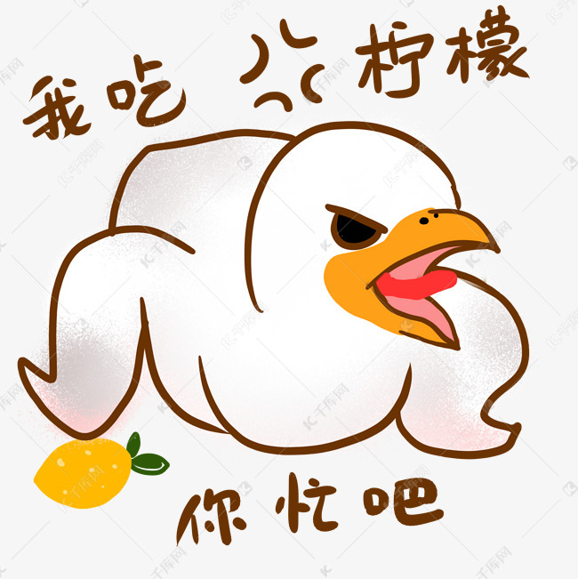 金雕幼崽吃柠檬表情包