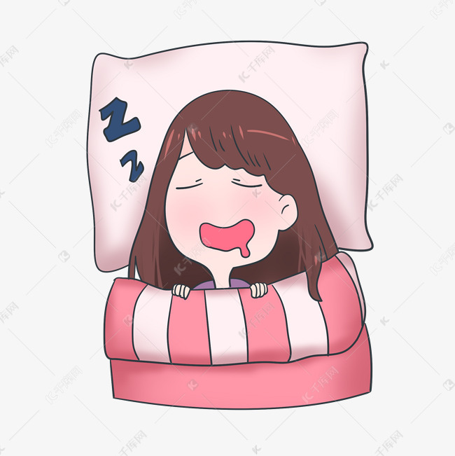 睡觉呼呼大睡女孩