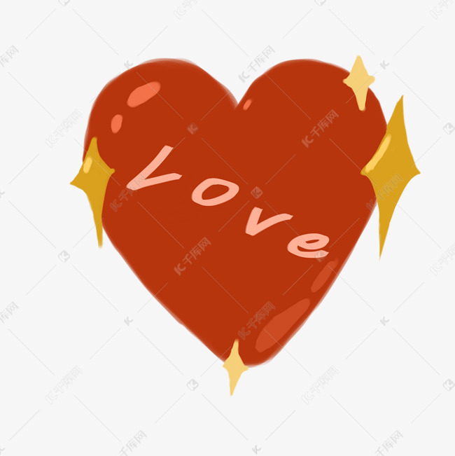 卡通红色桃心爱心素材图片免费下载-千库网